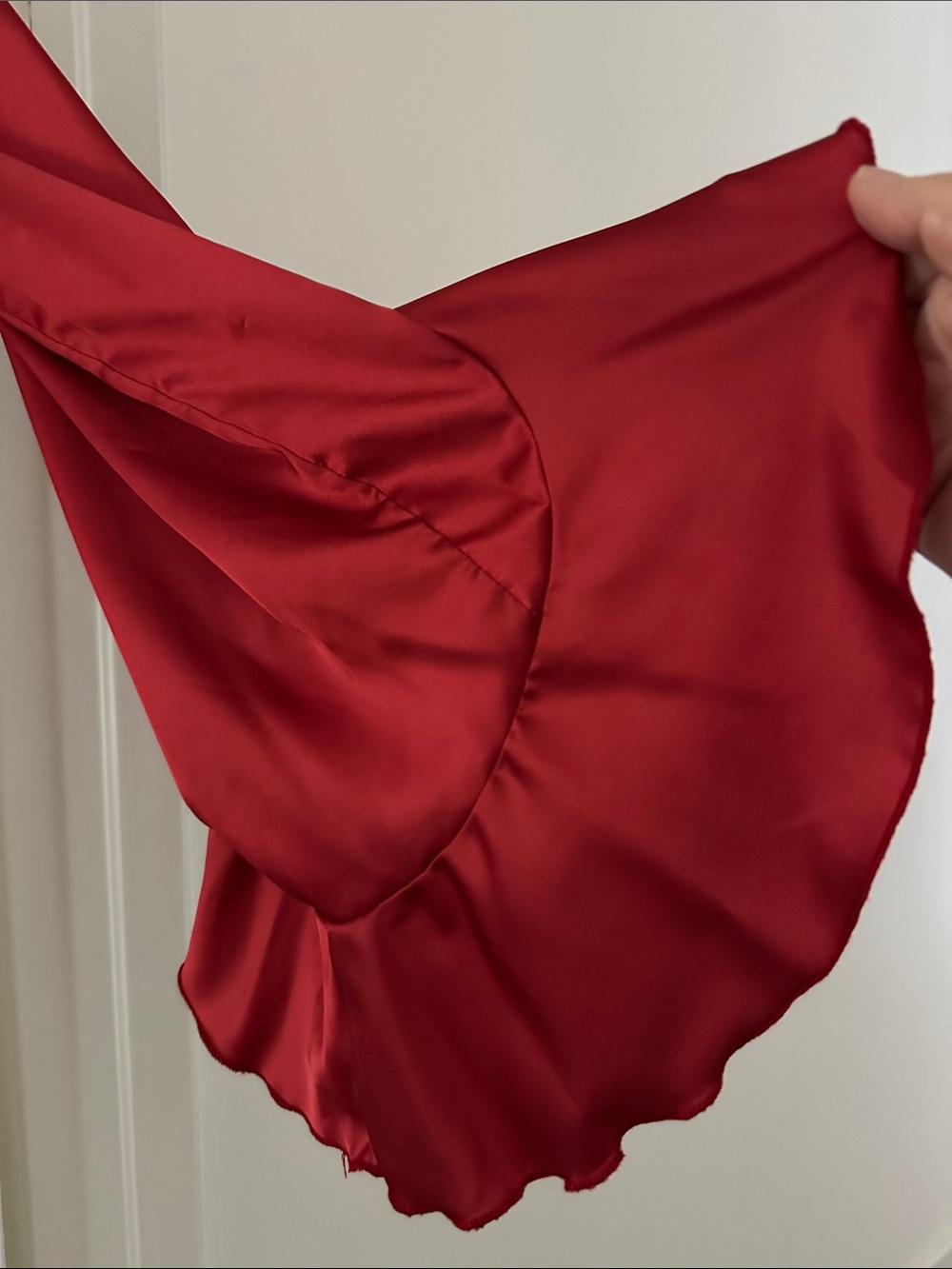 Haptics Red V-Neck Ruffle-Sleeve Blouse - Picture 2 of 7